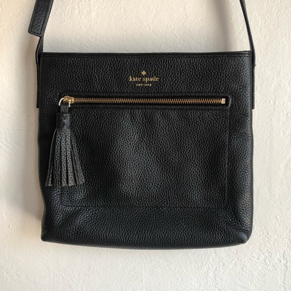 Kate Spade Chester Street Dessi Crossbody Bag - Black Pebbled Leather - Picture 1 of 11